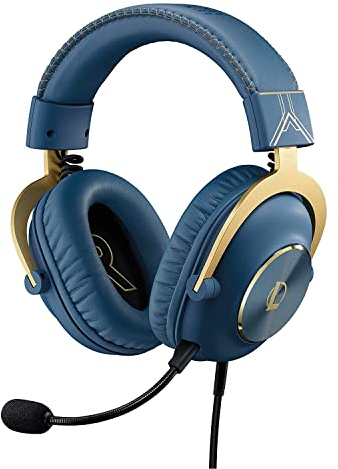 Logitech G PRO X Casque Gamer: Blue VO!CE, Micro Détachable, Coussinet à Mémoire de Forme, DTS Headphone 7.1 et Transducteurs PRO G 50 mm, Edition Officielle League of Legends