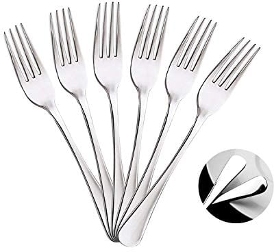 Mr. Spoon - Lot de 6 Fourchette à Poisson Fourchette à Dessert, Fourchette de Table en Acier Inoxydable 19x 2,65 cm
