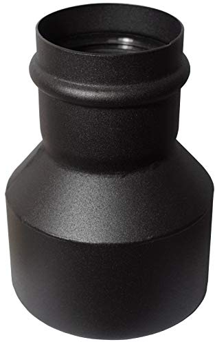 Kolor-Knajp Pelletrohr DN 80 mm Rauchrohr Pellet Ofenrohr T-Stück Bogen Rosette Wandfutter Kamine Zubehör Rohr Bogen T-Stück Kaminhaube Rosette (Erweiterung 80/150 mm)
