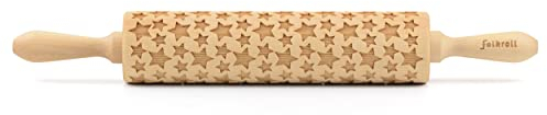 Folkroll 3D-Motiv-Teigrolle 43 cm Sterne