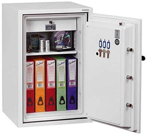 Phoenix Safe Dokumententresor Fire Fighter FS0442, Sicherheits-Schlüsselschloss mit 2 Schlüsseln, 90 Minuten Brandschutz, H82xB52xT52 cm, 120 kg