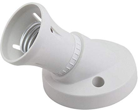 MOVKZACV Light Bulb Holder Lamp Bases Screw Cap Wall Adapter Converter Socket Ceiling Pendant E27 Fitting Fixing Practical (Oblique Socket)