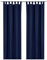 heimtexland ® Dekoschal Baumwolle Uni Blickdicht Vorhang Schlaufenschal Gardine Dunkelblau HxB 230x125 Typ625