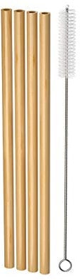 Nordics Organic Care Eco Bamboo Straws with Cleaning Brush, 60 g
