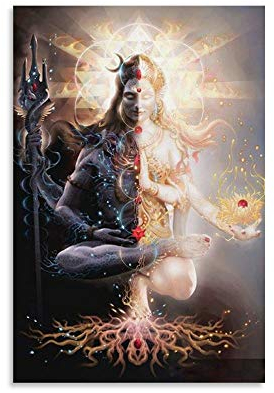 NENBN Shakti Shiva Leinwand-Kunst-Poster und Wandkunstdruck, modernes Familienschlafzimmer, 40 x 60 cm