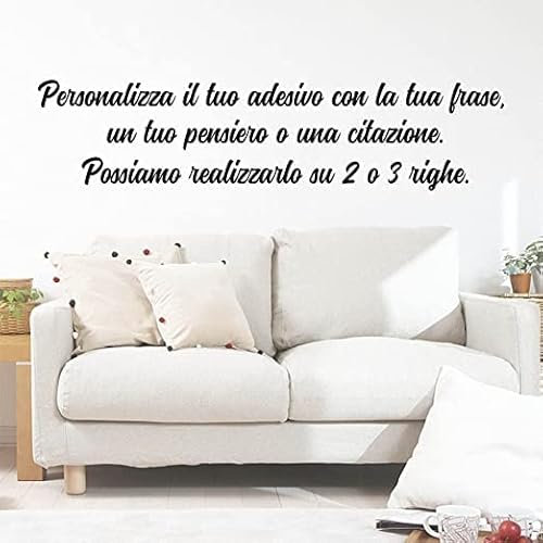 Adesivo da parete CREA LA TUA FRASE in vinile prespaziato - Adesivi per casa con frase personalizzata in diversi colori e misure - Kamiustore (120x30cm)
