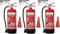 Brandengel® Feuerlöscher 3X 6L Schaum Brandklasse AB DIN EN 3 + GS, Manometer, Wandhalter, Messingarmatur Sicherheitsventil, Standfuß, Schaumlöscher (Mit Prüfnachweis u. Jahresmarke) Haushalt Büro