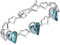 Leafael Birthstone Heart Bracelet avec cristaux de guérison pour femme | Bijoux sans allergie | Coffret cadeau inclus | 12b-Décembre-Pierre de guérison pour la relaxation-Indicolite Zircon Bleu