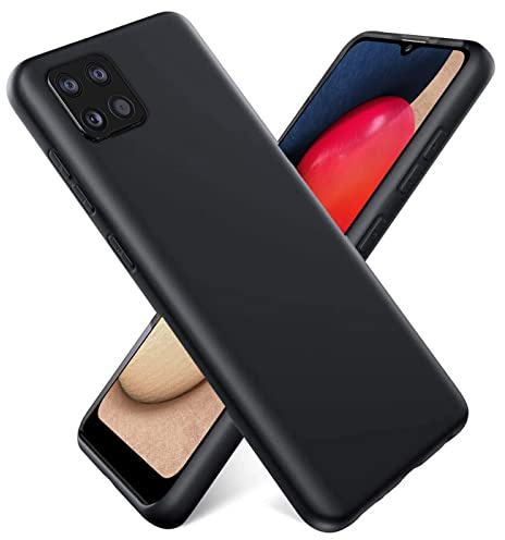 CoolGadget Schutzhülle TPU für Samsung Galaxy A22 5G / Samsung Galaxy A22 4G, Silikonhülle, stoßfest, Kratzfest, kabelloses Laden, weiche Innenseite, Schwarz