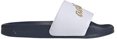 adidas Adilette Shower, Diapositive Donna, Cloud White/Gold Metallic/Navy, 36 2/3 EU