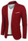 COOFANDY Veste pour Homme Coupe Slim à Manches Longues Veste d'affaires Un Bouton Vin Rouge Taille L Vin Rouge L