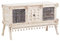 Woodkings® Kommode Damchaya aus Massivholz Mango, Anrichte Boho Design, Vintage indisches Sideboard weiß mit Schnitzereien, Konsolentisch Flurmöbel Unikat