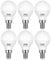 Vanke E14 LED Light Bulb, Small Edison Screw in Golf Ball Bulbs, 6W (Equivalent to 40W), Warm White 2700K Yellow Light, 470 Lumen, Pack of 6, Non-Dimmable