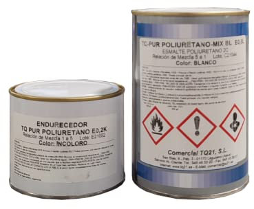 DISPIVAL - PINTURA POLIURETANO BRILLANTE 2C CARTA RAL 0,8L+0,2K - RAL 7016 Gris antracita