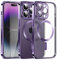 DOSNTO Magnetic for iPhone 14 Pro Max Case with MagSafe [ Integrated Camera Protecion] Translucent Matte Soft Slim Cover, 10FT Military Grade Drop Tested [Anti-Scratch] Wireless Charging Purple