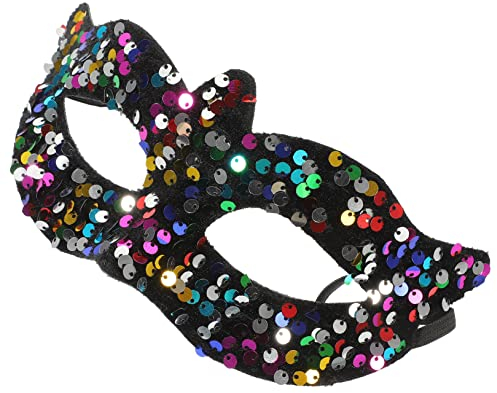 ABOOFAN Spitze Maske Mit Pailletten Tragbare Maskerademaske Karnevalsmasken Für Tanzparty-Maske Halbe Maskerademasken Fasching Maske Damen Deko Masken Festmaske Zubehör Clown Fräulein PVC