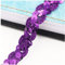 Yurosiay 5m×1.5cm Paillettenband Glänzende Geflochten Paillettenborte Wellig Dekoband Pailletten Zierband Bunt Paillettenband zum Aufnähen Paillettenbesatz für DIY Nähen Handwerk Dunkellila