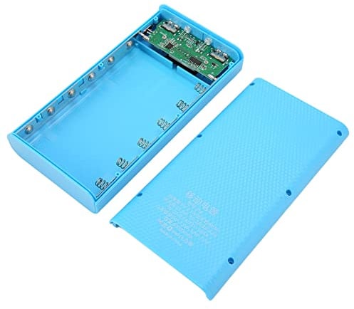 Kadimendium Powerbank-Box, Ladegerät-Gehäuse, 3 Eingänge, 2 USB-Ausgangsanschlüsse, LCD-Display Für Mobiltelefone