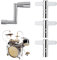 Schlagzeugschlüssel, Schlagzeugschlüssel Schlagzeug, Schlagzeug Stimmschlüssel, Trommel Stimmschlüssel, Drum Stimmschlüssel Schlagzeugdrum, Schlagzeug Tuning Key, Metall Drum Tuning Key, 4 Stück