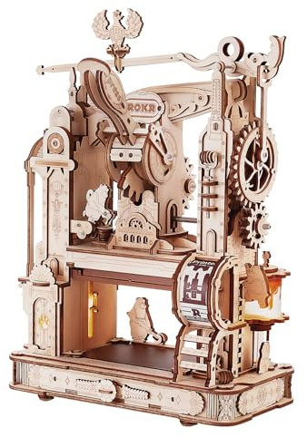 ROKR Maquette en Bois a Construire Puzzle en Bois 3D Presse à Imprimer Classique, Cadeaux pour Adultes et Enfants, Classic Printing Press, LK602