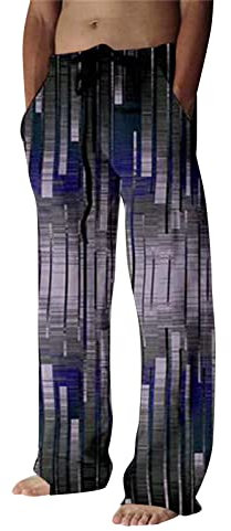 WLHBF Lightning Deals of Today Jogginghose Herren Mens Four Seasons Chouxiangma Digital 3D Gedruckter Kordelzug Gürtel Freizeithose Hose