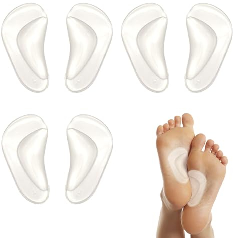 Morbida Supporto ad Arco Solette, Fascite Plantare Supporto, Gel Piedi Arco Tamponi, Piatto Piede Piatto Correttore, Silicone Cuscinetto Ortopedico, Supporto Plantare Plantare In Silicone, 3 Paia