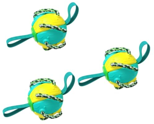 Supvox 3St Hund Spielzeug Dog chew Toy hundekauspielzeuge Hundekauspielzeug Beißtrainingsspielzeug Hundespielzeug für draußen Hund Fliegender Ball Spielzeug Hundebissspielzeug UFO