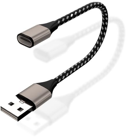 Câble Adaptateur USB C vers USB A - Convertisseur Type C Femelle vers USB2.0 Mâle Haute Vitesse pour Smartphone, Tablette, PC, Hub, Disque Dur - 20cm