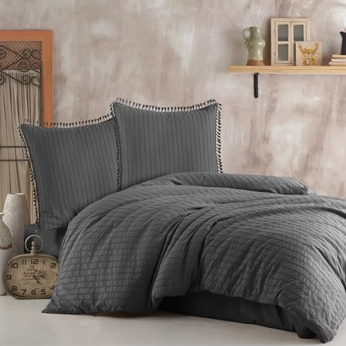 Estina Bettwäsche ,100% Baumwolle Bettbezug aus Atmungsaktive,Weiche und Angenehme Schlafkomfort-ÖkoTex Zertifiziert,Bettwäsche-Set mit Kissenbezug Bettbezug mit Reißverschlus (Estina V7, 240X220 cm)