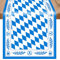 Oktoberfest Deko Tischläufer von Qipiray, Bayrische Festival Party Tisch Dekorationen, 183*33cm, Polyester, Blau, Oktoberfest Muster