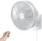 Senelux 10-Inch Oscillating Wall Mounted Fan with Remote Control, High Performance 4 Speed Settings, Adjustable Tilt, 1.8m Cable, Ultra Quiet, Ideal for Bedroom, Garage, Office, White