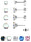 JeweBella 4 Paar G23 Titan Ohrringe Damen Herren Kinder Medizinische Ohrstecker Hypoallergen Cubic Zirkonia Titan Ohrstecker Set Gesundheitsstecker Ohrringe Set Knorpel Piercing Ohr 2/3/4/5MM