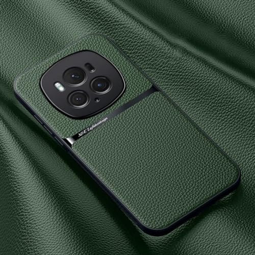 COMAKU Ultradünnes TPU Silicone Hülle für Honor Magic 6 Pro Premium Leder Textur rutschfest und Stoßfest Schutzhülle Bumper Handyhülle - Grün