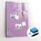 Tulup zum Beschriften Magnettafel mit Magneten und Stift Wandtafel Tafel abwaschbar Glasplatte Neodym-Magnete Magnetpinnwand 60x90 Schreibtafel mit Motiv - Lila Farbe