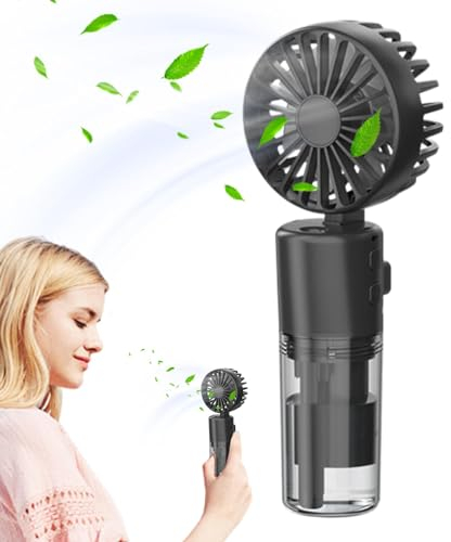 Ventilador de nebulización de mano,Ventilador de pulverización de mano | Ventilador pulverizador de mano con agua nebulizada,Suministros de verano, ventilador de refrigeración portátil plegable con ma