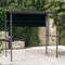 Homgoday Außenpavillon, Pavillon mit Dach 220 x 110 x 200 cm, Anthrazit, Außenpavillon für Garten, Balkon, Terrasse, Gartenpavillon, faltbar,