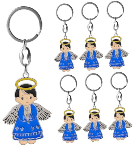 ULDIGI 6st Engel Schlüsselanhänger Babyparty-souvenirs Schlüsselanhänger Für Die Babyparty Schlüsselanhänger Zur Taufe Engelsflügel Schlüsselanhänger Schlüsselbund