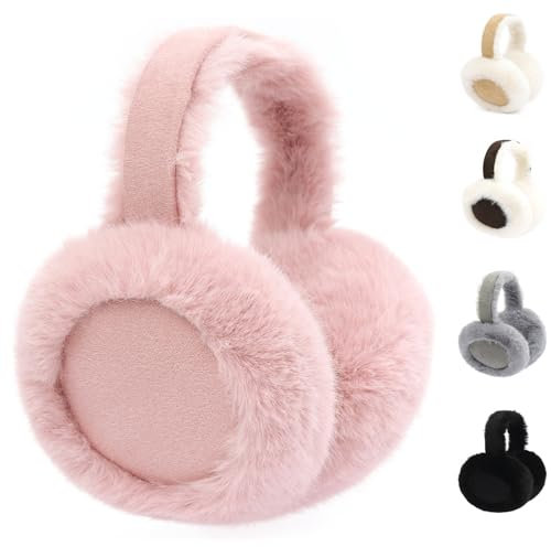 Gajaous Winter Ohrwärmer, Flauschige Warme Ohrenschützer, Ohrabdeckungen für kaltes Wetter, Süße faltbare Outdoor Ohrenschützer für Frauen und Mädchen