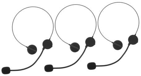 VICASKY 3pezzi Accessori Per Costume Cuffie Fittizie Con Microfono Per Cosplay Per Feste Tema e Halloween