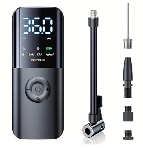 MZZYG 12V Car Air Compressor Portable Electric Air Pump Wireless Car Tyre Inflator Digital Bicycle Pump For Auto Accessories Rapid Inflator(Wireless)