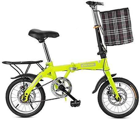 Faltrad 14 Zoll 16 Zoll 20 Zoll Faltrad Studentenfahrrad Single Speed Scheibenbremse Erwachsene Kompaktes faltbares Fahrrad Getriebe Faltsystem Ampel voll