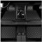 XATHKJOE Auto Fußmatten für Ford Mustang 2015-2019 Leder Wasserdicht und rutschfest Autoteppich Nach Maß Auto FußMatten,A/Black