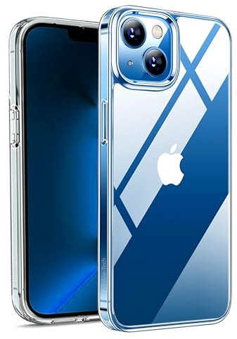 For iPhone 13 Case Crystal Clear & Anti-Yellowing - Mil-Grade Shockproof Protection Soft TPU Protective Phone Case - Slim Thin Fit Cover 6.1-Clear