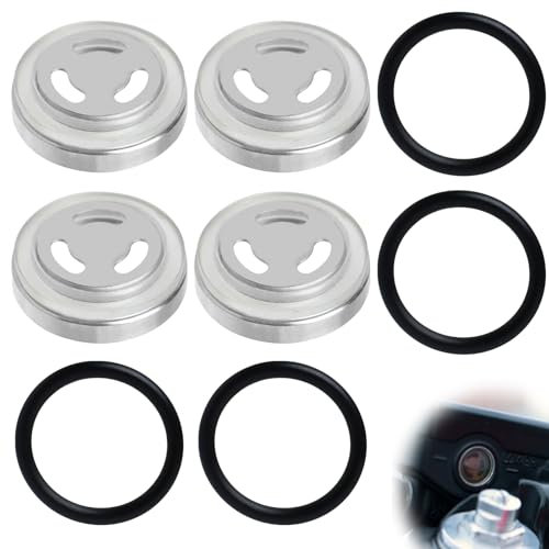 4 Pcs Junta de Mirilla de 18mm para Depósito de Freno, Repuesto Universal para Cilindro Maestro de Motocicleta, Delantero y Trasero, Compatible con Dirt Bike y Lingmu