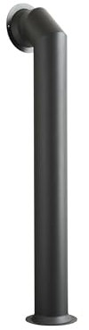 OKO Extra Tall Angled Decorative Metal Stove Pipe in Charcoal Grey
