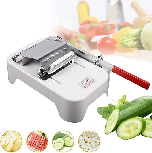 Manual Frozen Meat Slicer, Stainless Steel Meat Roll Cutter, Adjustable Thickness Slicer Meat Cutter Multifunctional Food Slicing Machine for Home