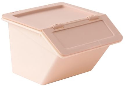 Kleiner Schreibtisch Organizer Stapelbares Mini -Desktop -Speicherbox mit Flip Deckel, Robustem Kunststoffmaterial, Vielseitige Aufbewahrungslösung für Schmuck, Make up und Kleine Gegenstände (PINK)
