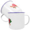 GREENADSCAPE 2 Tazas De Esmalte, Clásicas, Antiguas, De Porcelana, De Esmalte Vintage.