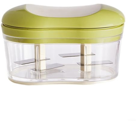 ReachMall Manual Food Processor with Non Slip Base, Garlic Chopper for Chopping Vegetables, Fruits, and Nuts (Green)