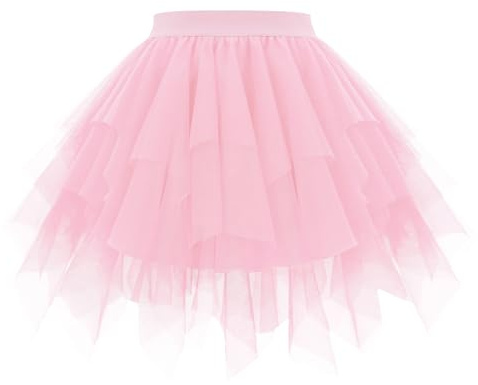 OBBUE Damen Karneval Tüll Rock 1950er Rockabilly Tütü | Petticoat Unterrock, Ballett Tütüs, Halloween Kostüm, Festivals Christmas Partei Tüllrock, Abschlussfeier, Tanzrock